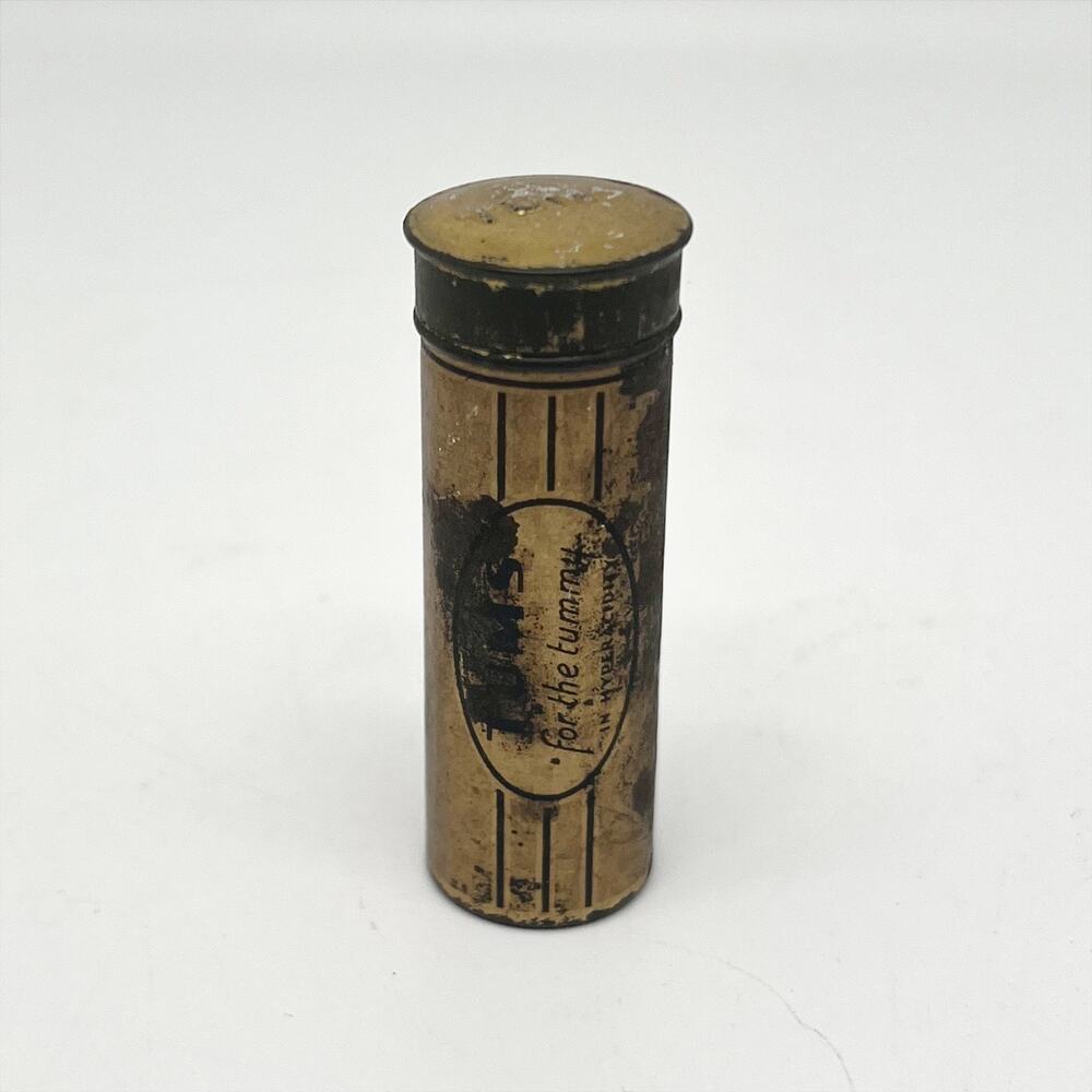 🔥 Vintage Tums Empty Metal Tin Tube Container